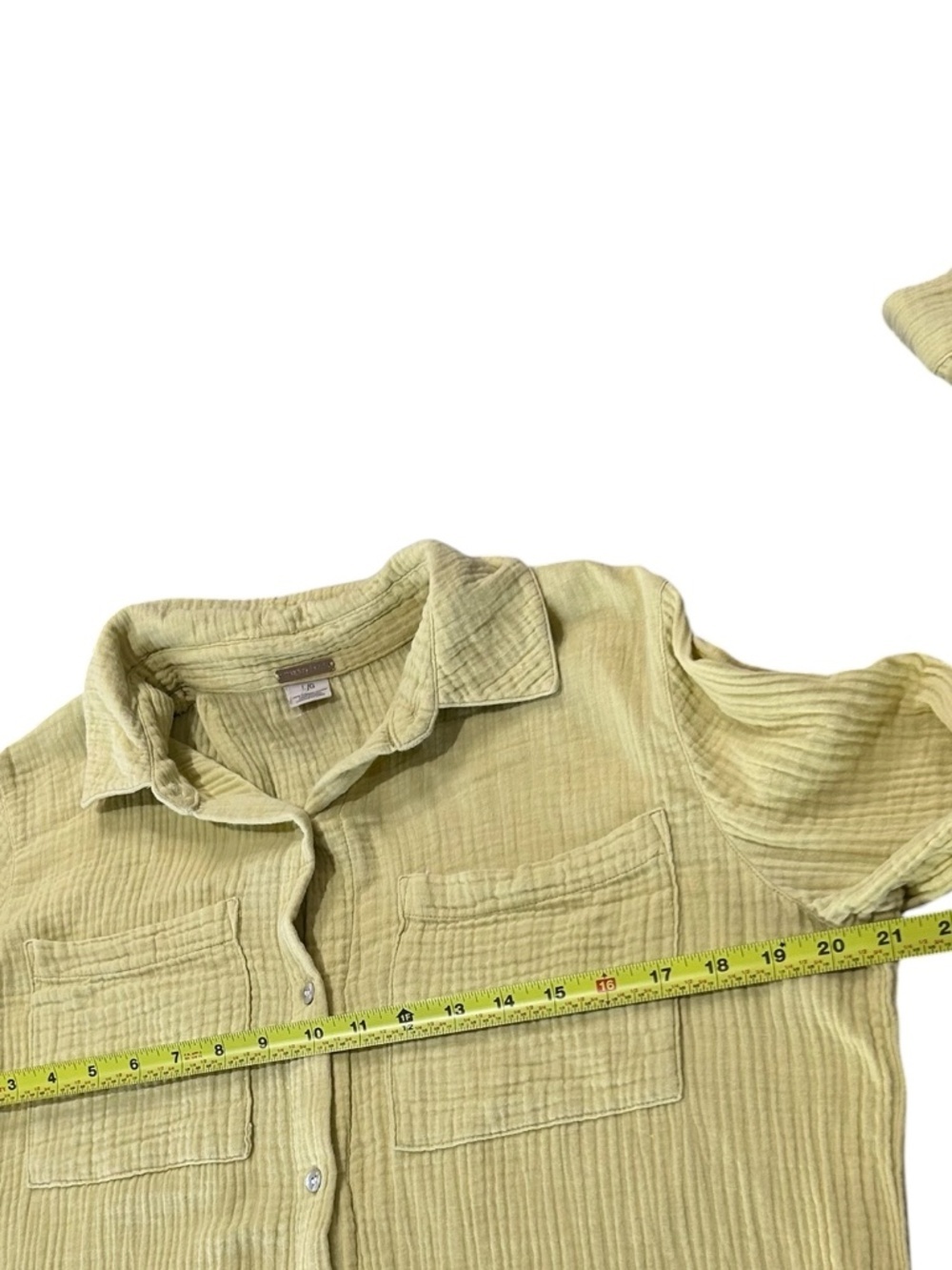 Magaschoni Cotton Gauze Shirt Dress Long Sleeves Organic Cotton Size Large - Picture 8 of 11